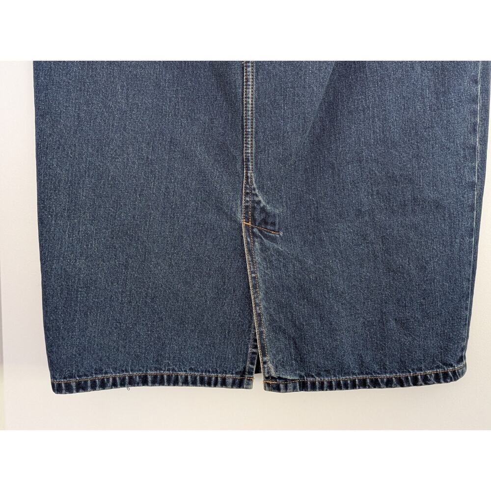 Lauren Ralph Lauren Jeans Co Denim Knee Length Pencil Skirt 6 Faux Belt D-ring - Picture 7 of 12